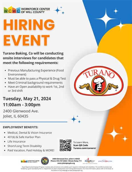 Spotlight Tuesday - Turano Baking, Co *Hiring Event*